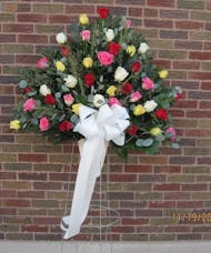 Mixed Roses Funeral Arrangement